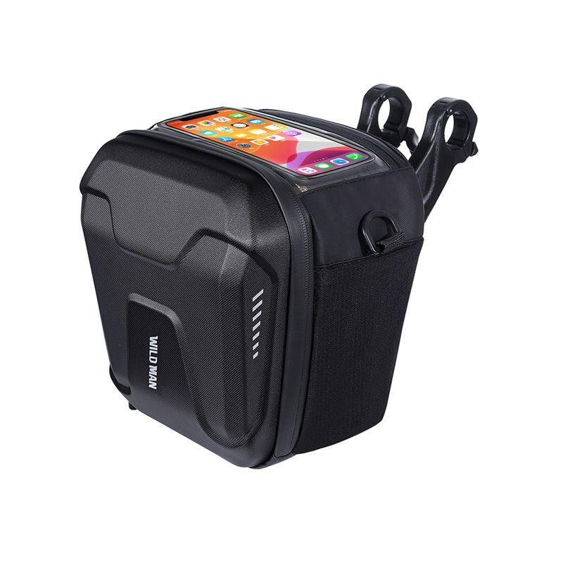 Bolso Delantero Desmontable para Bicicleta WILD MAN con Porta Celular Táctil