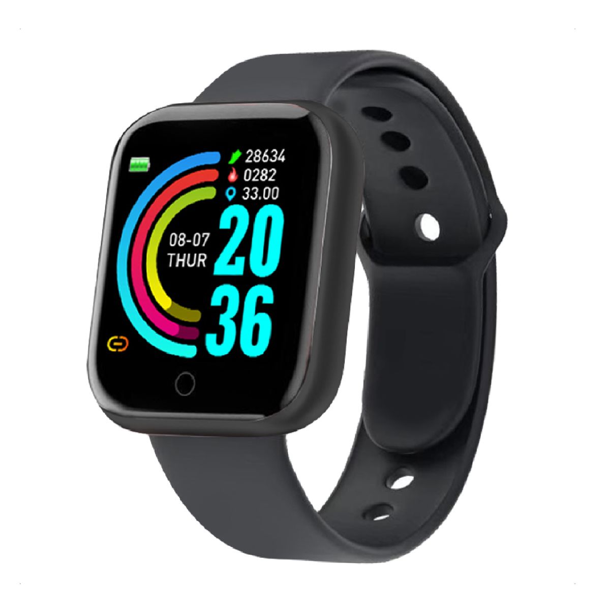 RELOJ SMARTWATCH BRACELET CUADRADO TRES COLORES