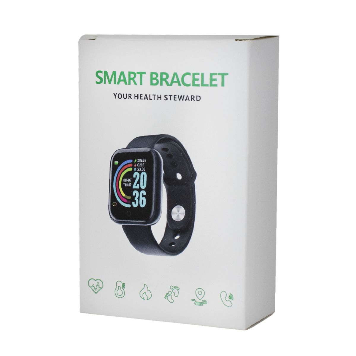 RELOJ SMARTWATCH BRACELET CUADRADO TRES COLORES