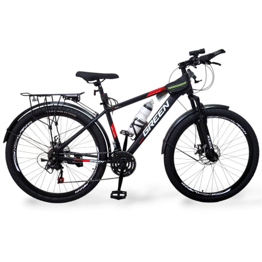 Bicicleta Urbana Rodado 26 GREEN con Parrilla Trasera para Ciudad