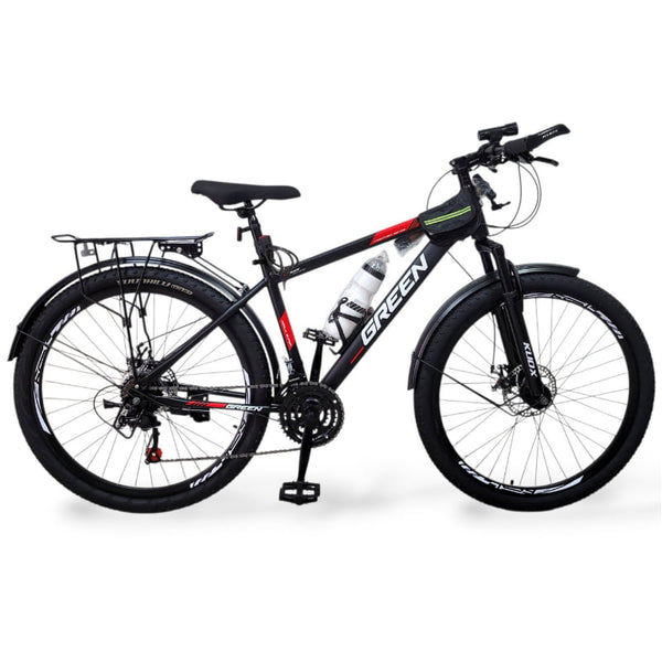 Bicicleta Urbana Rodado 26 GREEN con Parrilla Trasera para Ciudad