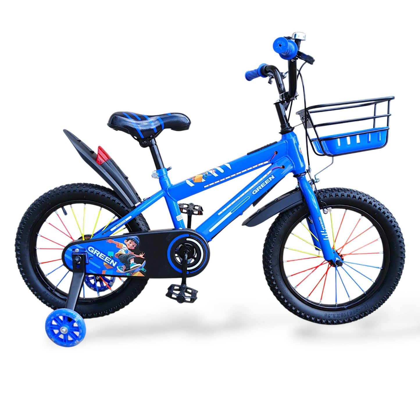 Bicicleta Infantil MTB Pop Rodado 16 con Luces y Música – Green