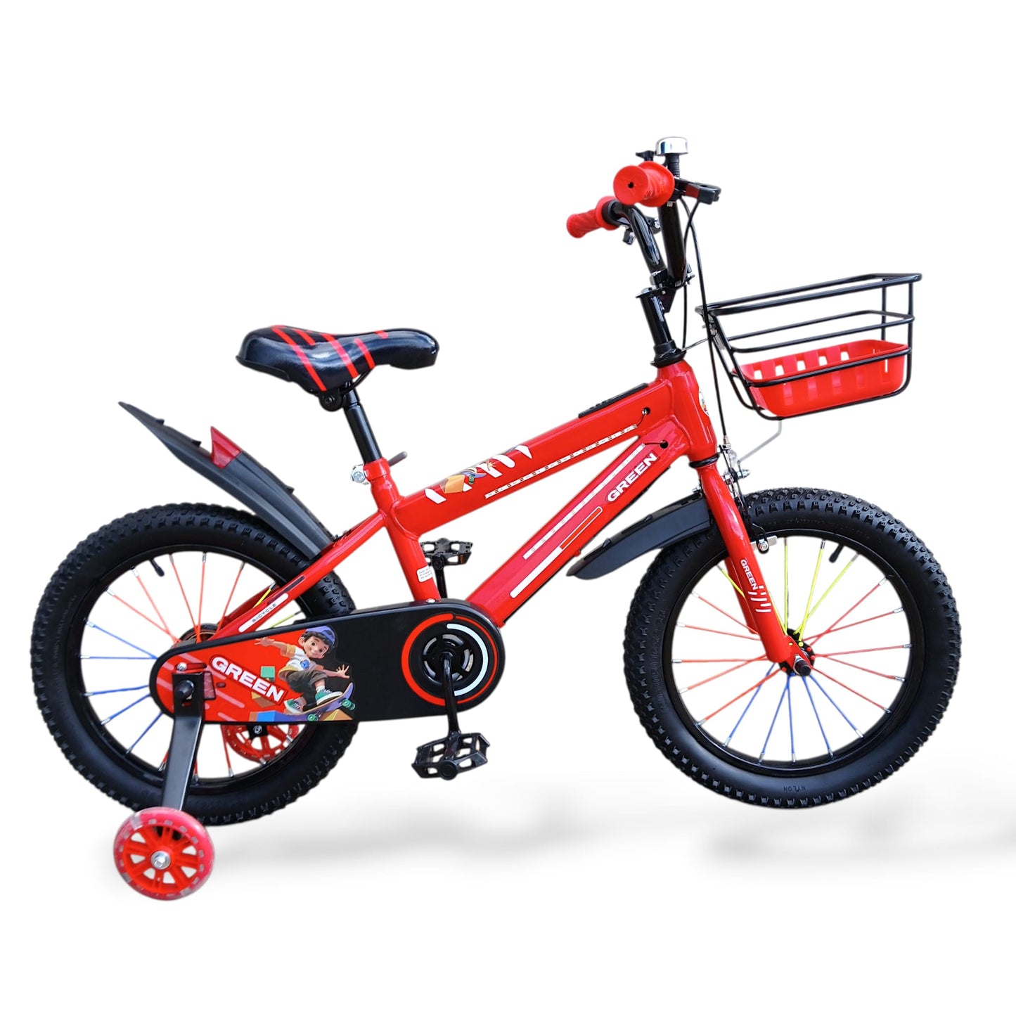 Bicicleta Infantil MTB Pop Rodado 16 con Luces y Música – Green